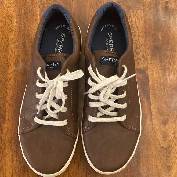 Brown Size 7 Men Sperrys w Memory Foam - Picture 7 of 8